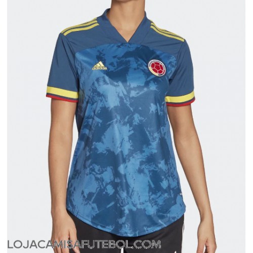 Camisa de Futebol Colômbia Equipamento Secundário Mulheres 2022 Manga Curta